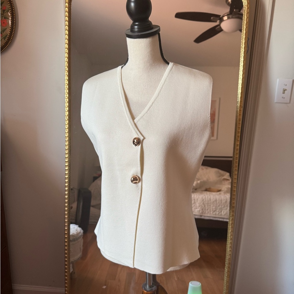Zara vest with gold buttons